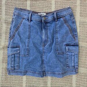 Cargo Denim Mini Skirt